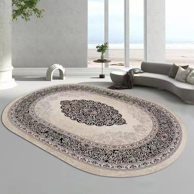 

Овальный ковер для гостиной, коврик под диван и журнальный столик, коврик для пола в комнату, ковер для спальни у кровати 80 * 120Cm