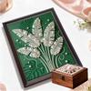 Crystal Pearl Painting 5D DIY Frame Decoration Painting Leaves Home Wall Decoration Transparent Pearl Gemstone Painting Picture Art Crafts