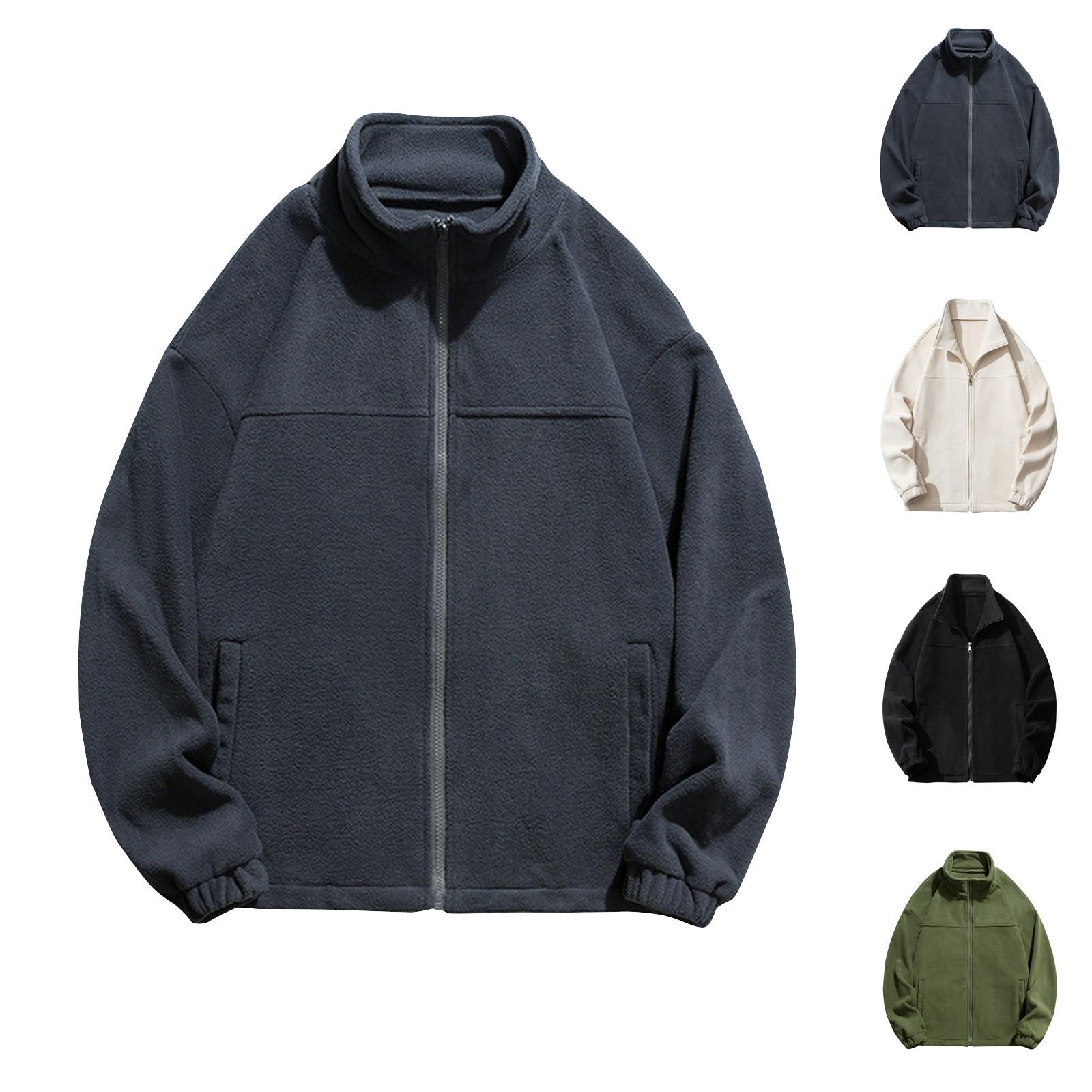 

Men s Solid Color Zip Sweater Jacket Men s Casual Fashion Sports Zip Sweater Jacket