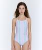 Lupeulupeu [Milky Stripe_Blue Cloud] One-Piece Swimsuit
