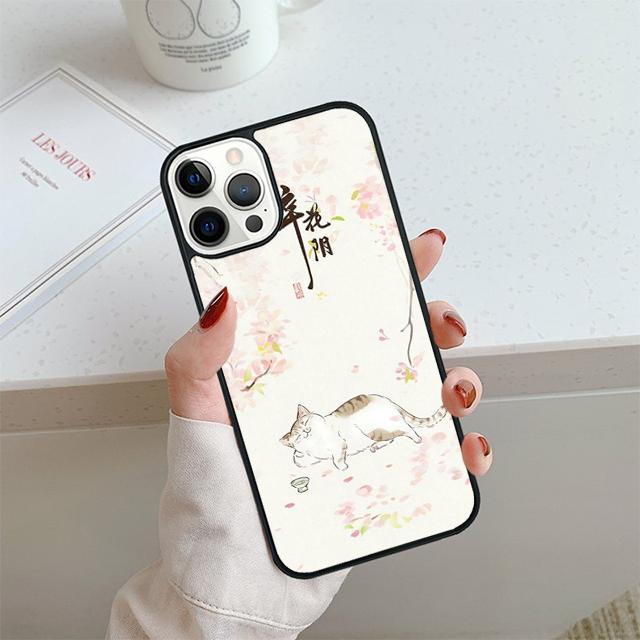 Japanese Cat Culture Aesthetic Art Phone Case For iPhone 17 Air 14 15 16 13 12 Cover For Apple Pro Max Plus