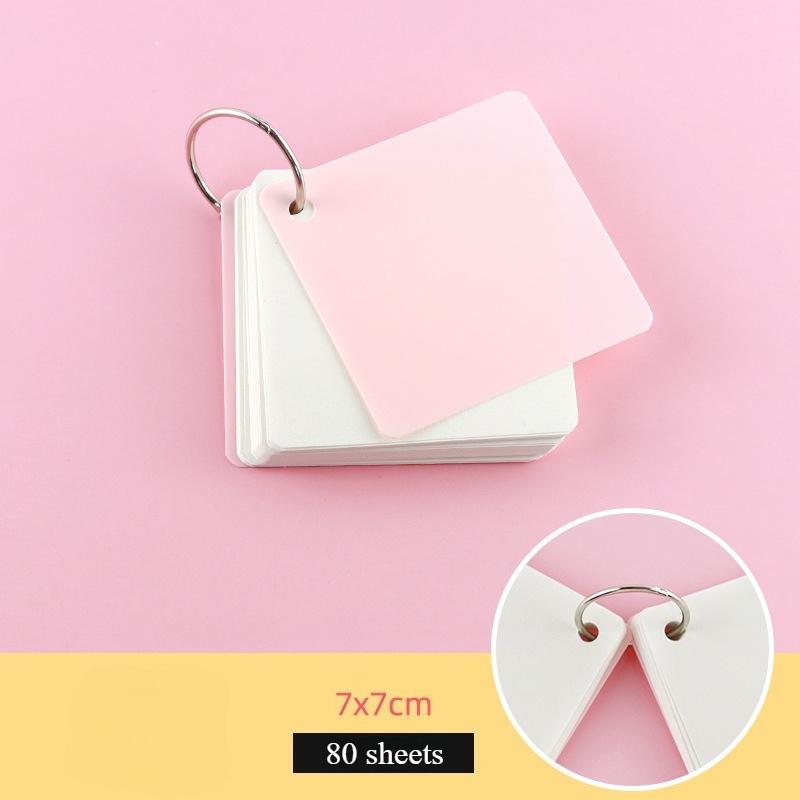 

Carry a detachable portable pocket notebook with 80 blank index cards with loose leaf pages on hand цвітіння вишні, рожевий колір
