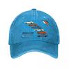 Muscle Car Heritage Timeline Outline  New Vintage Washed Cotton Baseball Cap Sun Hats