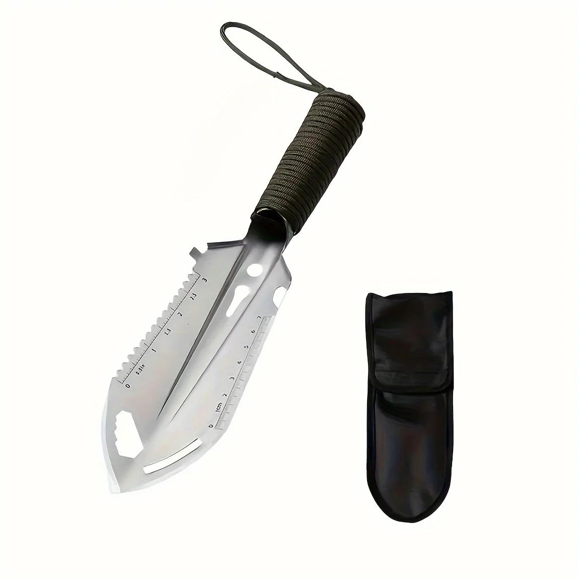 

Мини-лопатка из нержавеющей стали для брюк - многофункциональная садовая лопата с эргономичной ручкой - портативная, очень подходит для кемпинга на открытом воздухе серебряный