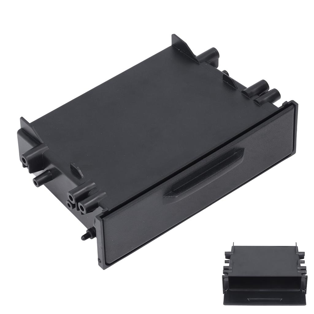 1DIN Car Radio Storage Box Multi Application ABS Black Inner Organizer Replacement for Mitsubishi