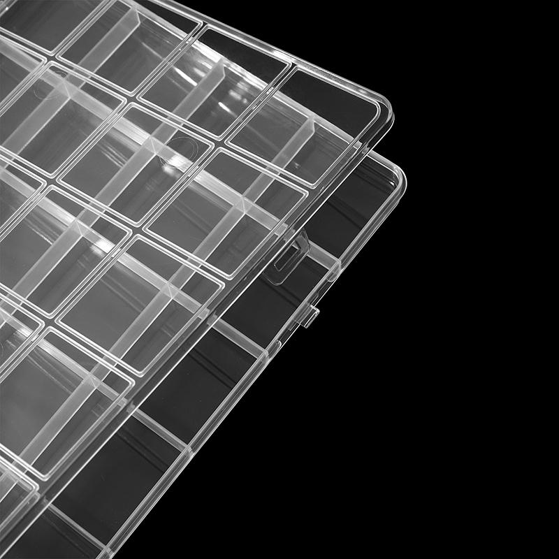28 Grids Nail Charms Diamond Jewelry Storage Box Clear Nail Art Rhinestones Tool Diy Display Storage Case Organizer Box Salon