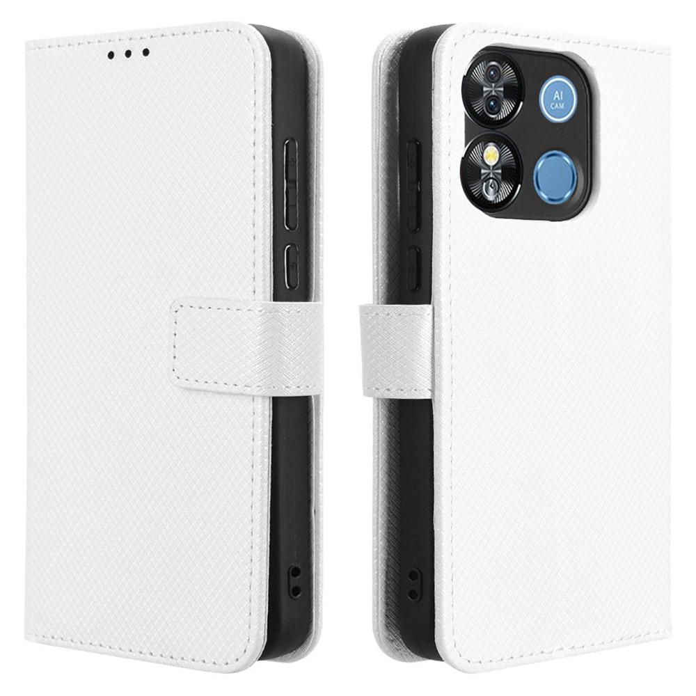 For Oukitel C57 Pro/C57s Case PU Leather Diamond Texture Wallet Phone Cover