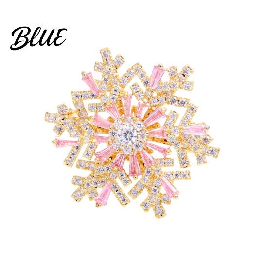 Black And White Brooch Snowflake Full Diamond Multifunctional Jewelry