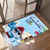Custom Name Personalized Blue Smurfs Print Carpet, Versatile Home Decor Rug, for Playroom, Apartment, Balcony, Entryway, Hallway Gift