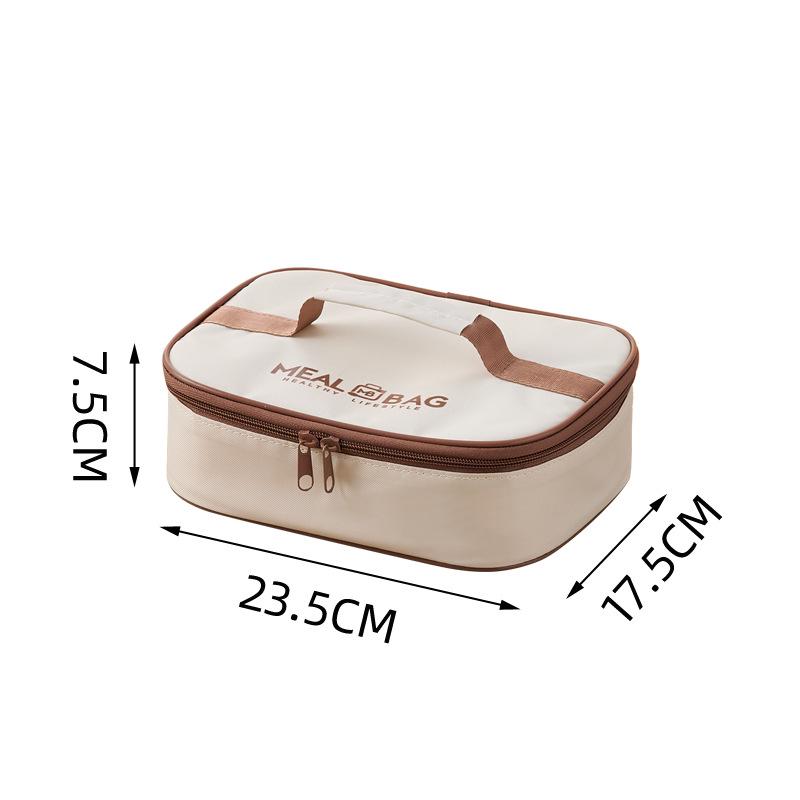 Insulated Bento Lunch Bag with Aluminum Foil, Thickened, Multi-Pocket, Portable for Students