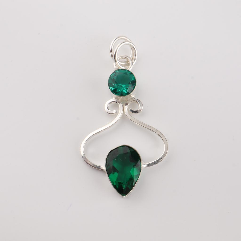 Chrome Diopside Gemstone 925 Sterling Silver Handcrafted Pretty Pendant 1.60" For Wedding Gift PP-13-9