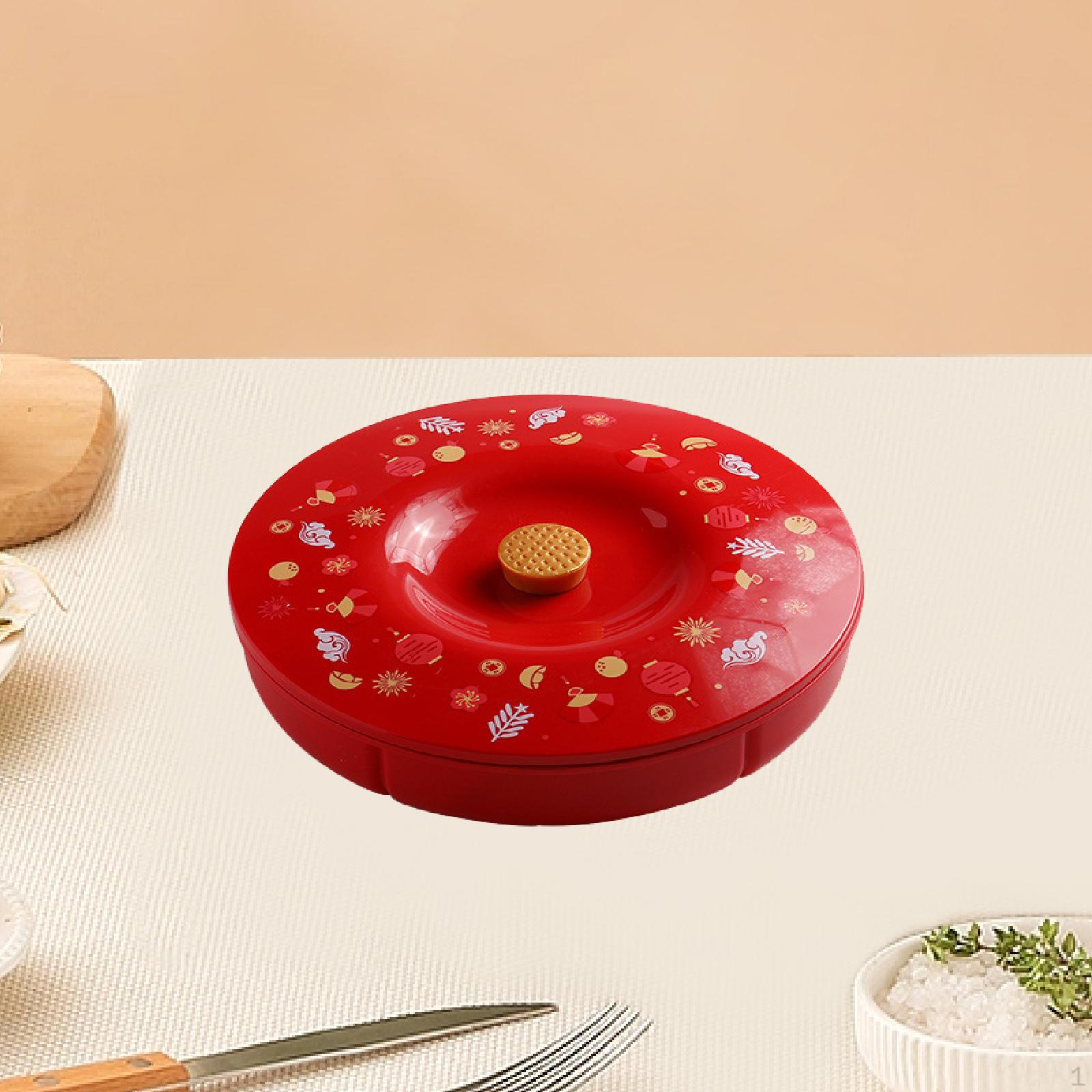 

Разделенный поднос для сервировки, отделение для конфет, контейнер с крышкой, для закусок Red Lid red bottom