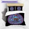 CyberDinosaur Mandala Pattern Bedding,Quilt Set Quilt Cover Pillowcase Home Birthday Gift (1 * Duvet Cover + 2 * Pillowcase, Without Core)