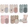5 Color 1Pair Baby Toddler Non Slip Socks, Cute Baby Socks with Grips Crew Socks Baby Clothes Socks Kids Girl Socks Boy Socks