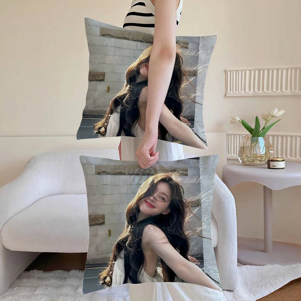 R-Rosy Zhao Pillow Case Anti-dustmite Pillowcase Invisible zipper silky Sofa cushion cover