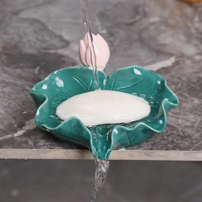 Seramik Lotus Sabunluk: Yaratıcı Banyo Düzenleyici ve Süzgeçli Sabunluk Süsü