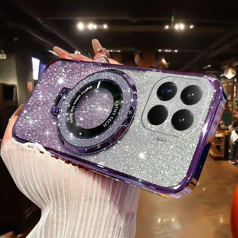 For Xiaomi 17T Pro Case Fashionable Frosted Silicone Soft Clear Dustproof Bracket Adsorb Holder for Xiaomi 17T Back Cover