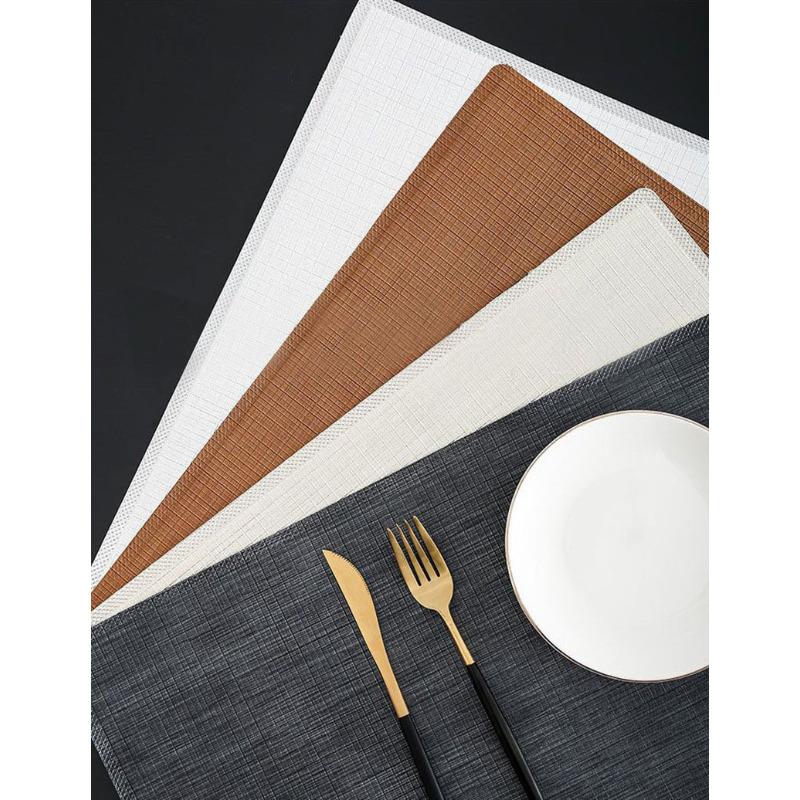 Dining Table Mat Waterproof Weave Disc Pads Bowl Coasters 30*45cm Plate Bar Kitchen Coffee Table Mat