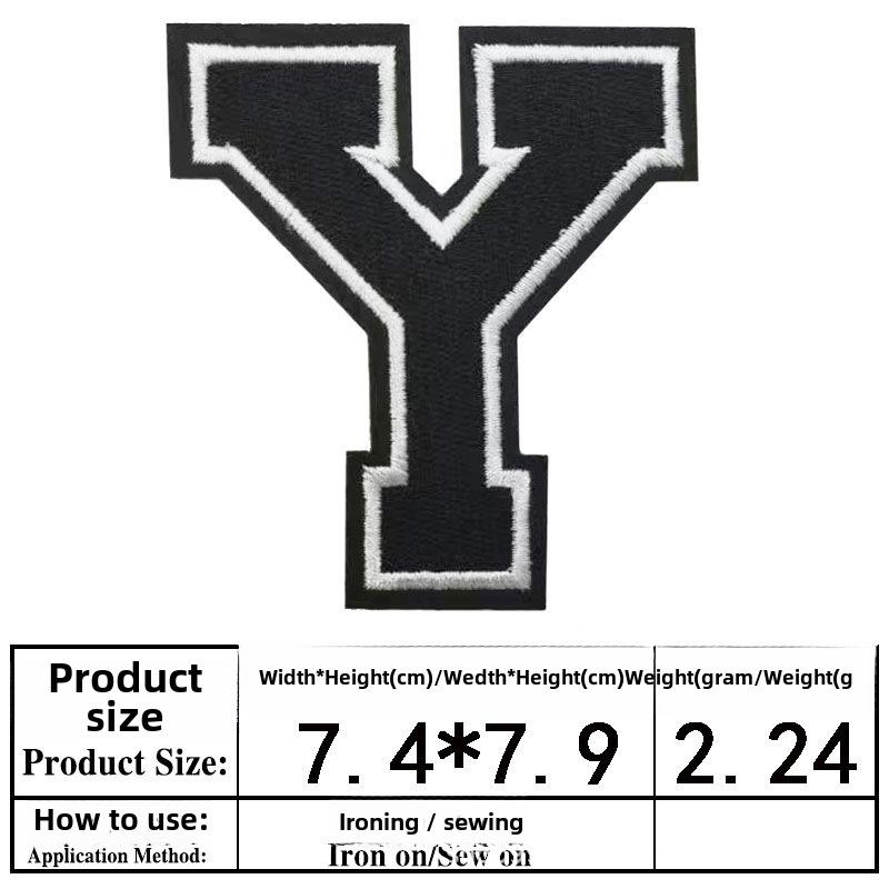 Embroidered Alphabet & Number Jersey Patch Armband Badge