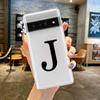 For Google Pixel 10 Pro 10A Phone Case Pixel 9 Pro XL Pixel 8 Pro 9A 8A 7A 7 6A 6 Pro Soft TPU Cover Initial Letter A Z Fashion