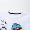 Summer New Boys T-Shirt Children's Cartoon Dinosaur Print Sweatshirt Children's Crew Neck Short Sleeve Top