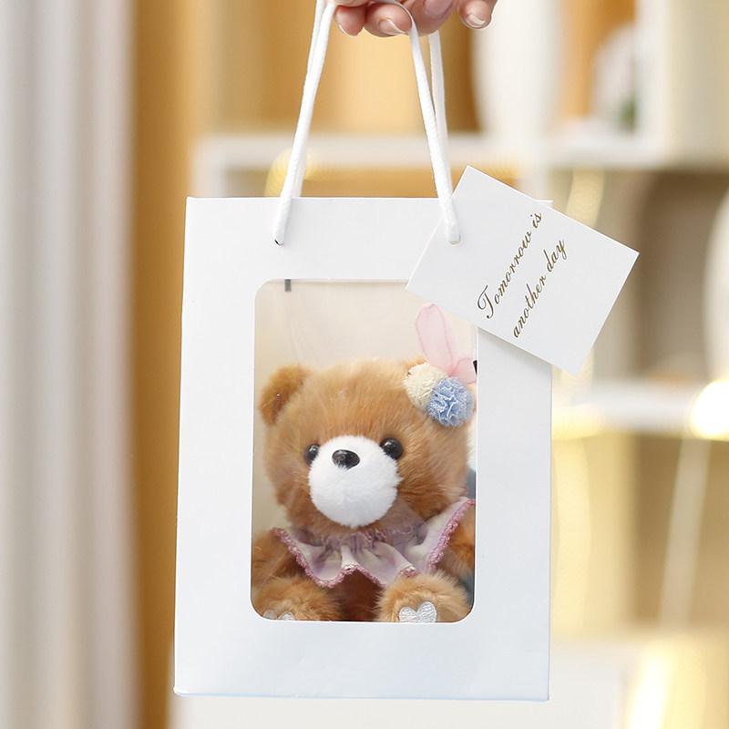 Plush Bear Keychain With Polyester Fiber Filling For Girls Kids Bag Pendant Toy