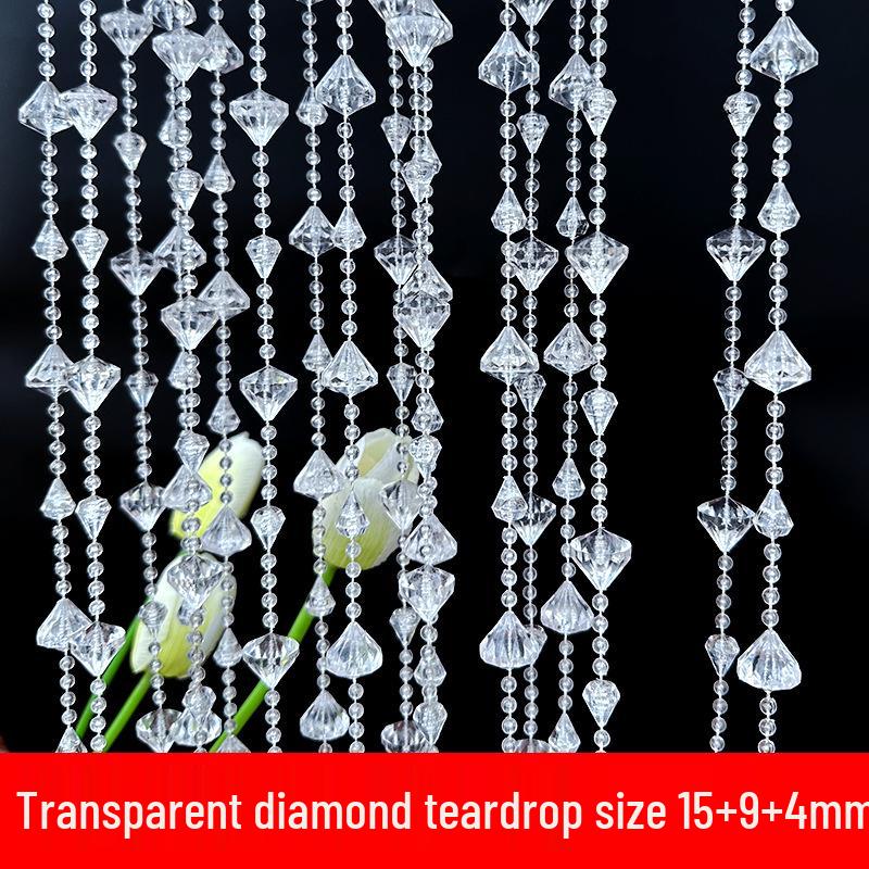 11mm UFO Disc Acrylic Beaded Curtain for Wedding Décor, Ceiling Hanging, and Aisle Runner.
