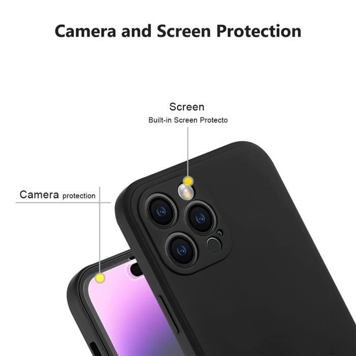 Full 360 Case - EF CONNECTION - for iPhone 14 Pro Max - Black - Scratch-Resistant - Flexible