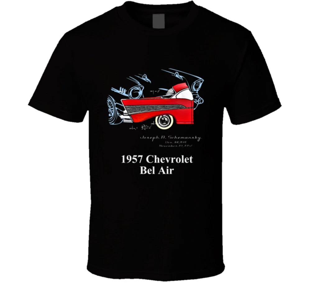 1957 Chevrolet Bel Air Patent Drawing Tshirt Sassy 57 Chevy Hardtop Tri 5 210 15 M