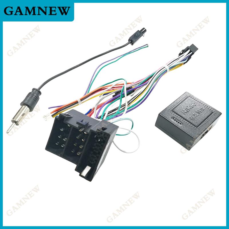 Car Radio Stereo Head Unit 16Pin Wire Harness Adapter With Canbus Box For Volkswagen Android Power Cable Connector