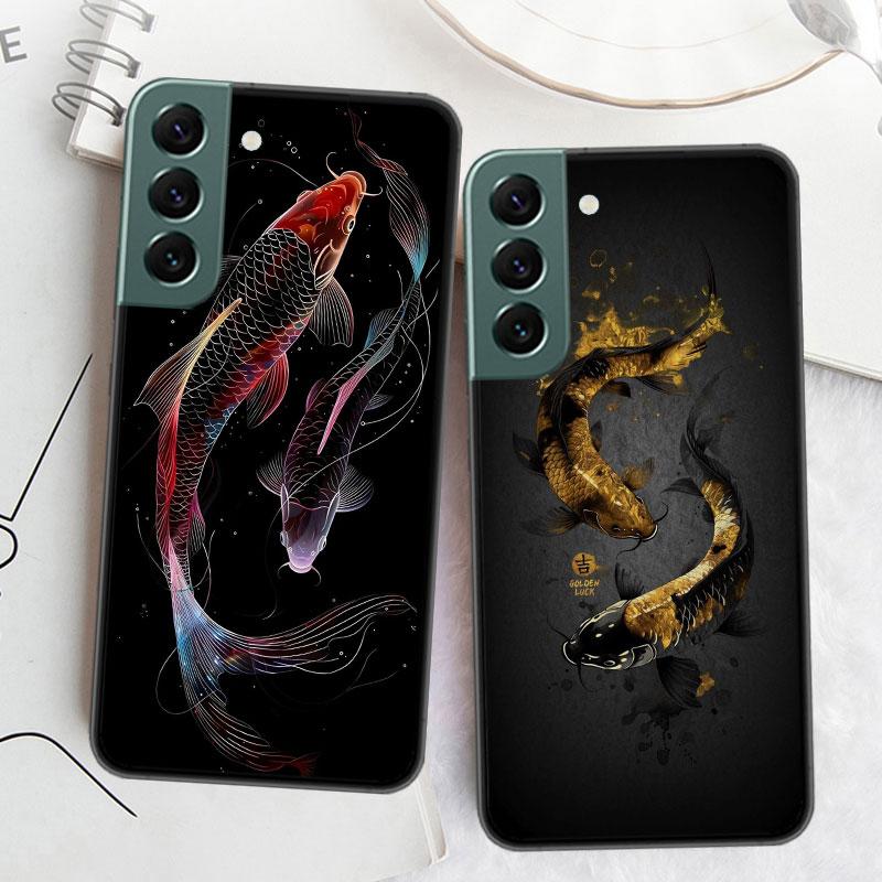 Majestic Koi Fish Phone Case For Samsung Galaxy S22 S25 Ultra S21 S10 Plus S26 Edge S20 S23 S24 FE Cover Silicone Soft TPU C