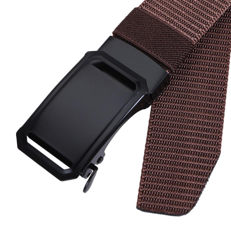 Men's Automatic Buckle Nylon Tactical Belt - Casual Outdoor Sports Canvas Belt for Students and Military Training