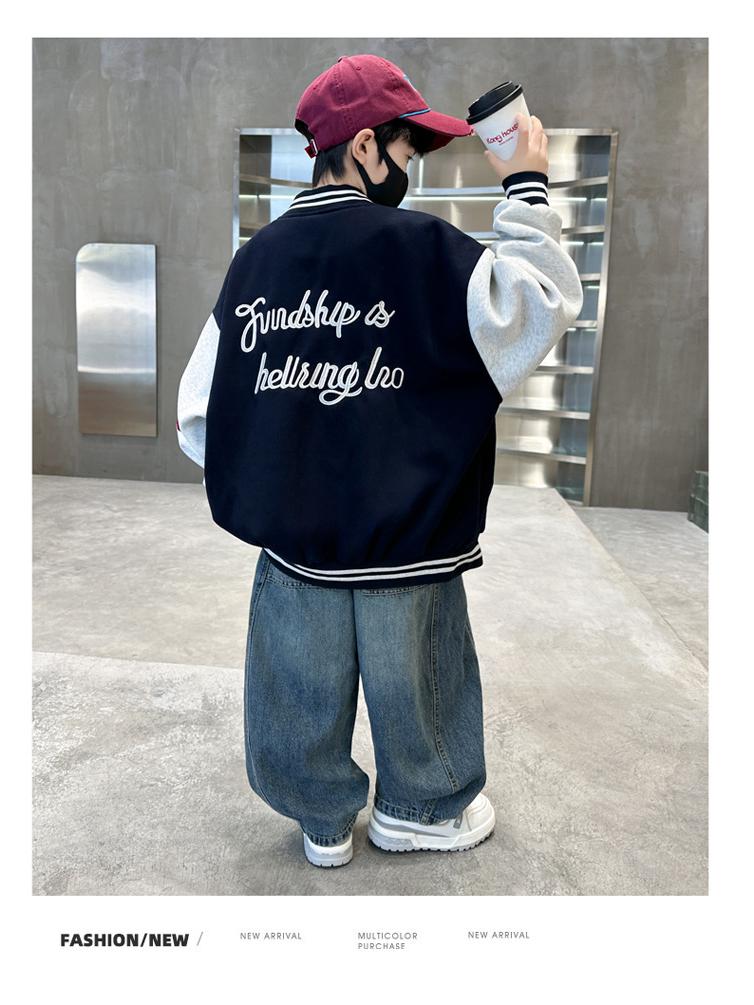 Boys' Stylish Baseball Jacket - 2025 New Autumn/Spring Collection