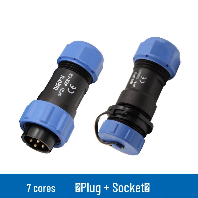 SP21 Series 12-Pin IP67 Waterproof Aviation Plug with Solder Connection