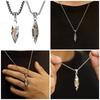 Simple Wishing Stone Pendant Necklace Clavicle Chain Adjustable Sweater Chain Vintage Collar Necklace Fashion Jewelry