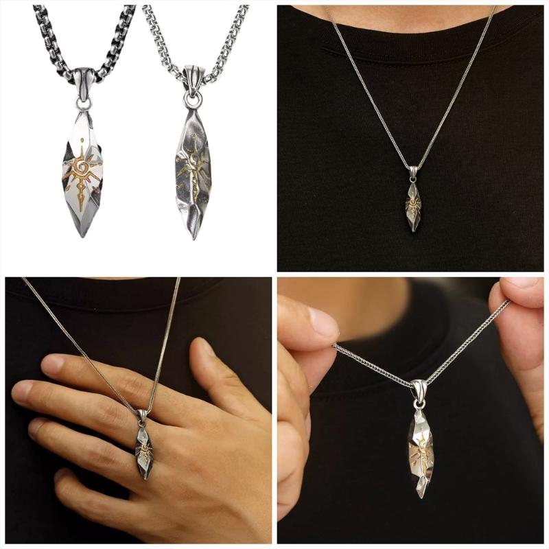 Simple Wishing Stone Pendant Necklace Clavicle Chain Adjustable Sweater Chain Vintage Collar Necklace Fashion Jewelry