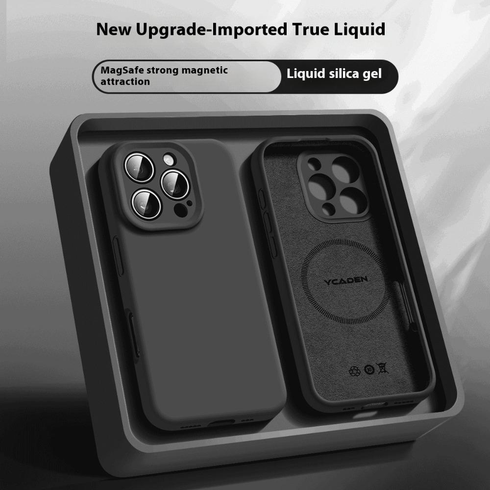Candy Color Phone Case For iPhone 17 16 15 14 13 12 Pro Max Air For Magsafe Magnetic Wireless Charge Soft Liquid Silicone Cover