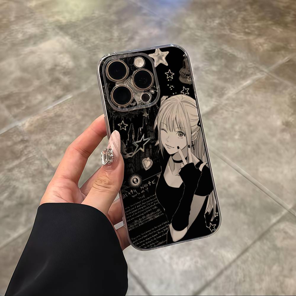 Misa D-Death N-Note Phone Case For iPhone 17 15 14 13 11 12 16 Pro Max Plus Mini Transparent Silicone Soft Funda