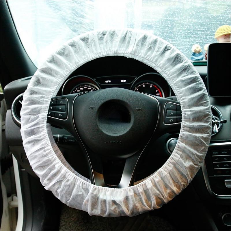 

20pcs White Disposable Steering Wheel Cover Non-woven Fabric Oil-proof Anti-fouling Protective Cover For Auto Repair Car Maintenance белый