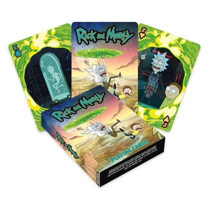 Jeu de cartes - AQUARIUS - AQUARIUS - Sous licence Rick and Morty - 54 cartes 6x9 cm - Adulte, 2+ joueurs