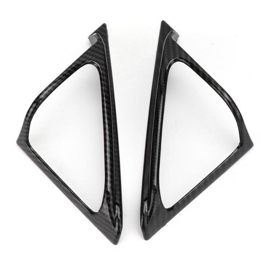 2pcs Carbon Fiber Door A Pillar Speaker Cover Trim Fit for Honda Accord 10th