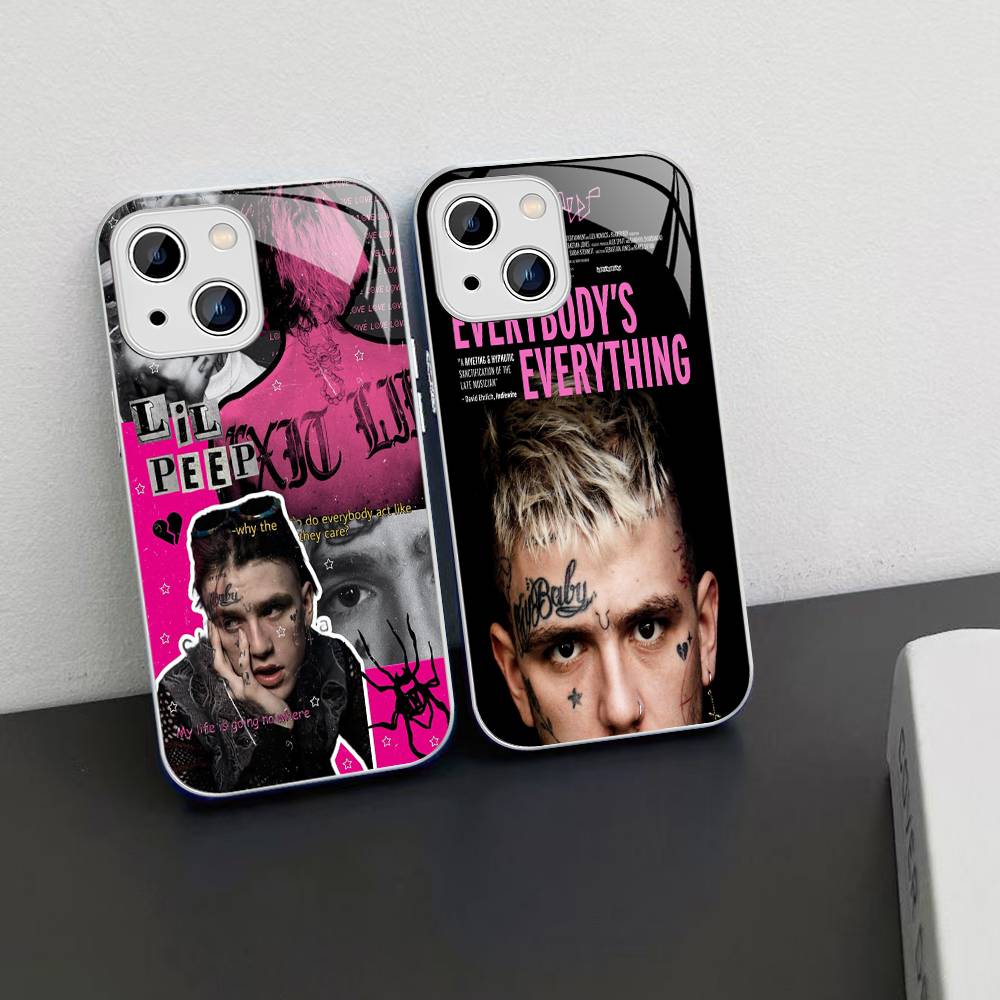 Hip Hop Rapper L-Lil P-Peep Tempered Glass For Iphone 14 13 12 11 Pro Mini XS MAX 14Plus X XS XR Fundas