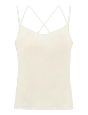Zweiteiliger Hatch Bra Top mit kabellosem BH Stilvoll Größen 903893way Körbchen, 3-Wege-Träger, Camisole, Gerippt, Unterwäsche, A65-E80, AC70, Off-White