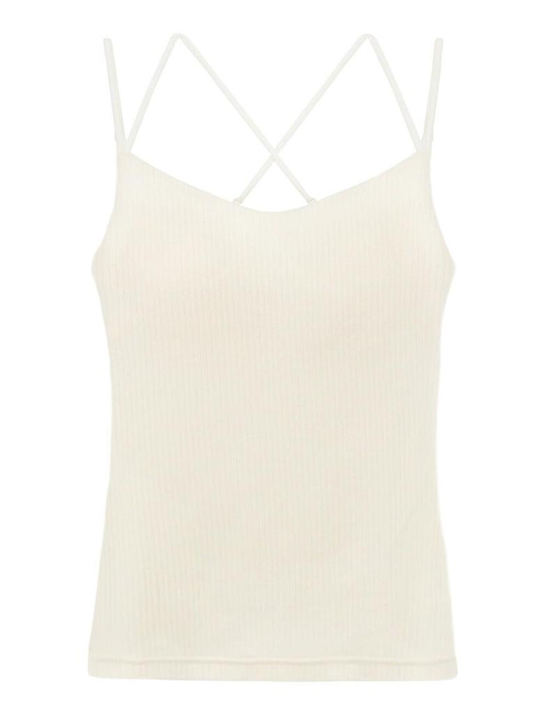 Two Hatch Bra Top with Wireless Bra Stylish Sizes 903893way Cups, 3-Way Straps, Cami, Ribbed, Innerwear, A65-E80, AC70, Off-White