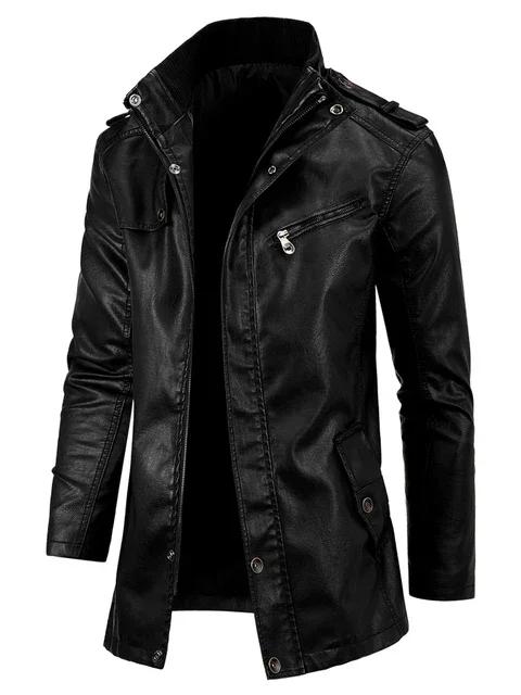 Men Long Coat Winter Casual England