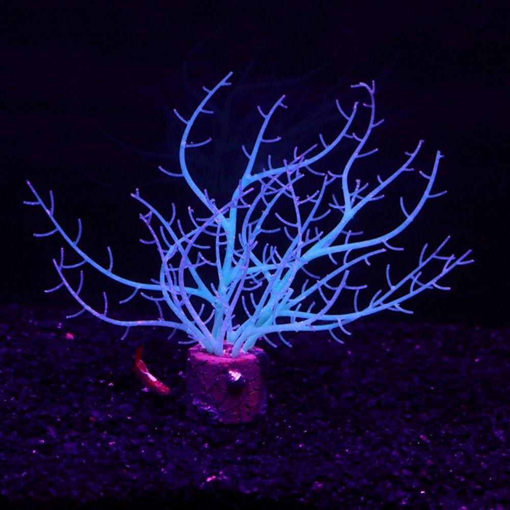Soft Artificial Glowing Coral Simulation Underwater Coral Ornament Aquarium Coral Plants  Aquarium