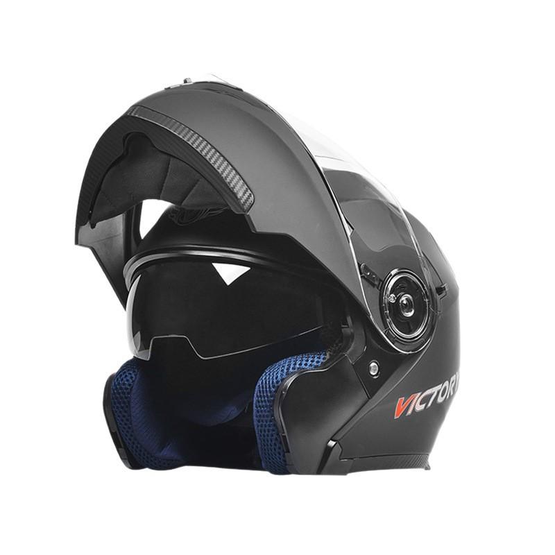 Full Face Motorcycle Helmet With Flip-Up Visor Men Women 3C Certified All-Season ABS Shell Multiple Colors Lens Options