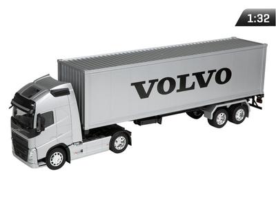 Model 1:32, VOLVO FH, ciągnik srebrny - naczepa srebrna (C32691VOFHS)