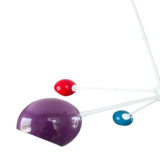 Lustre globe oculaire coloré à 6 bras, lampe suspendue moderne du milieu du siècle pour chambre à coucher, tous les espaces pour salle à manger, luminaire de plafond