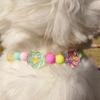Pet Beaded Necklace Birthday Gift Adjustable Small to Medium Cat Dog Personality Collar Pearl